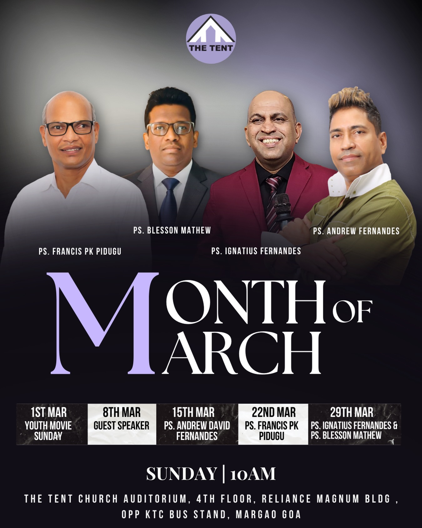 ⛺ March is here! Let’s worship, serve, and grow together at Tent Church. Don’t miss what God is doing this month!

#march #sundayservice #tentchurchgoa